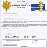 Votre ordinateur a été bloqué pour violation de la loi française
