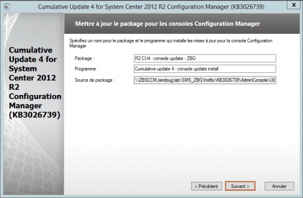 SCCM-Update-CU4-package-console