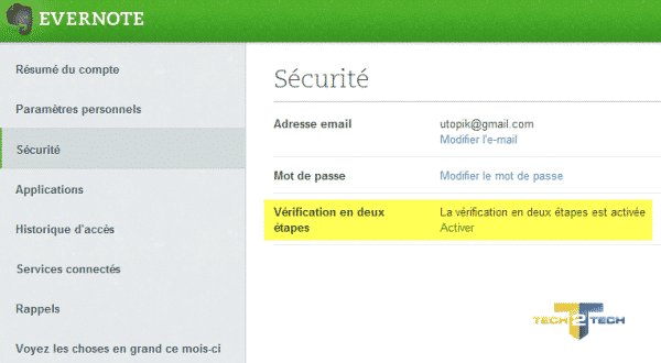 Evernote-securite