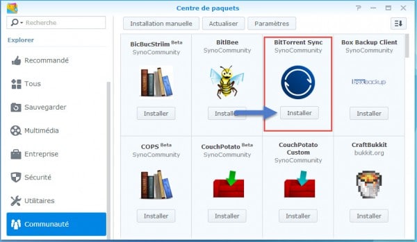 Synology-Installer-Bittorent-Sync