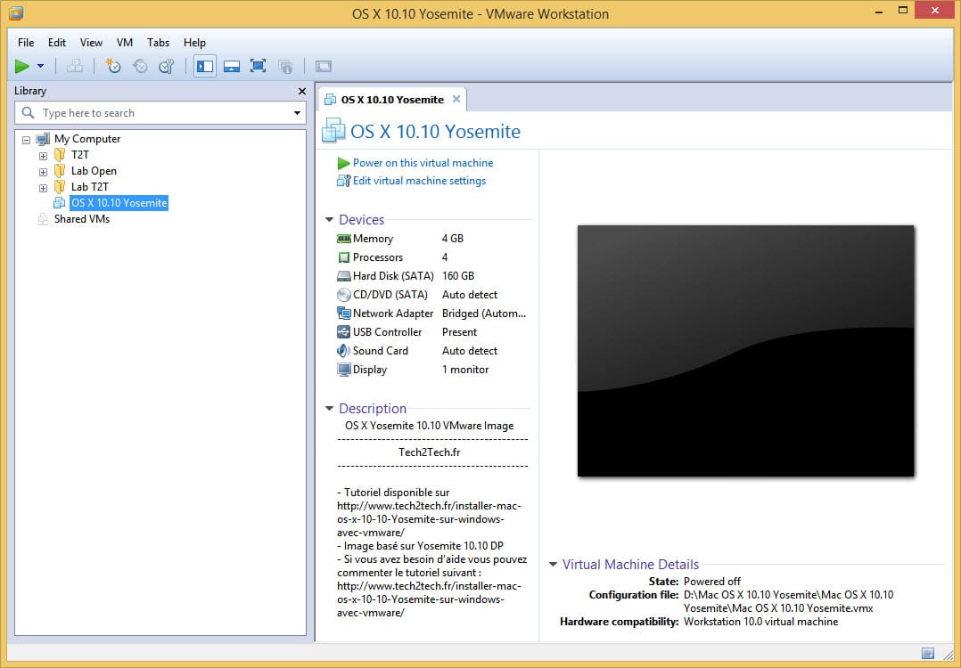 os x yosemite vmware resolution