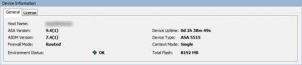 cisco asa check update device information