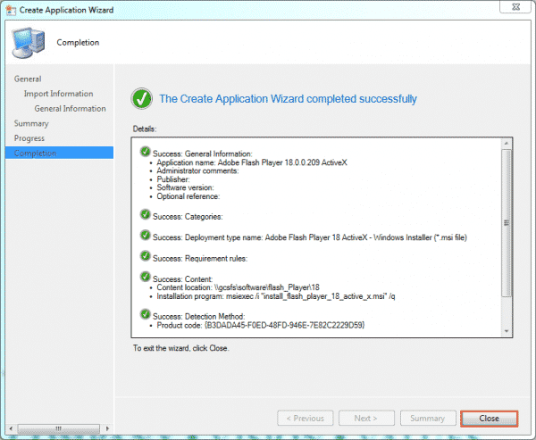 sccm-create-app-flash-completion