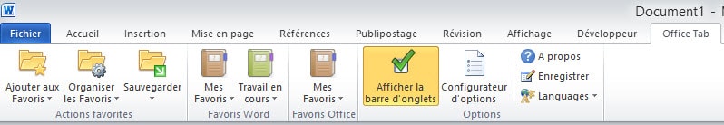 onglet office tab