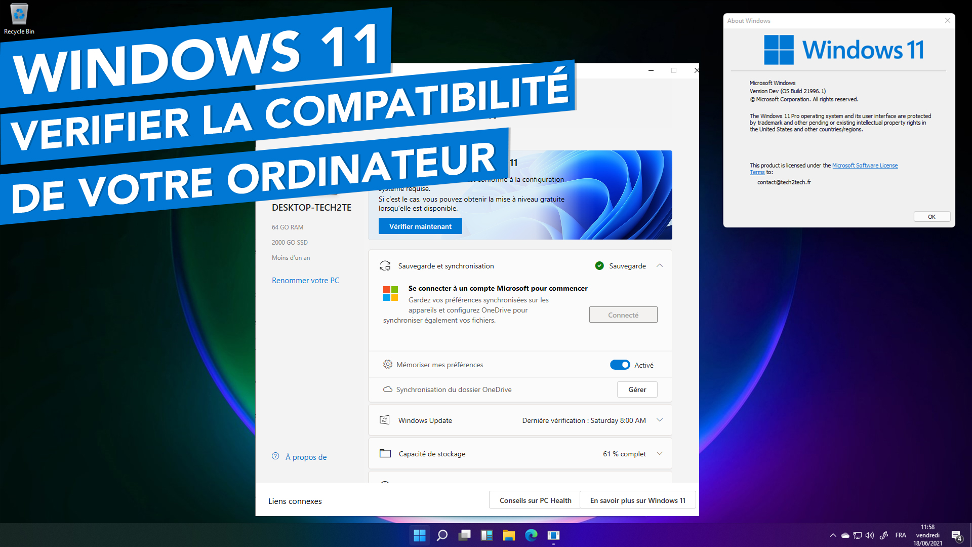 Comment vérifier la compatibilité de mon PC avec Windows 11
