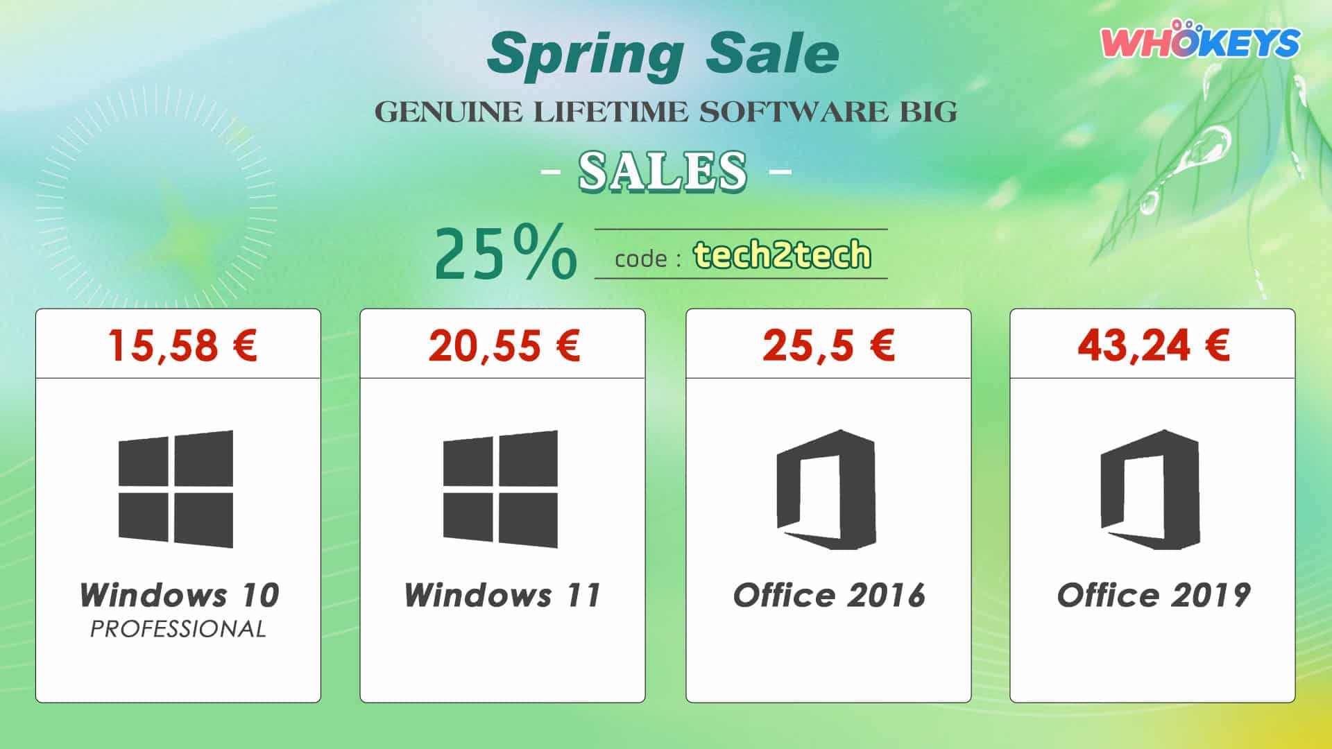 Whokeys 春のプロモーション🌸最大 91% オフ!  Windows 11 をわずか 20 ユーロで購入しましょう!  – <>